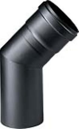 Curva 45º preto mate D150MM 2MM