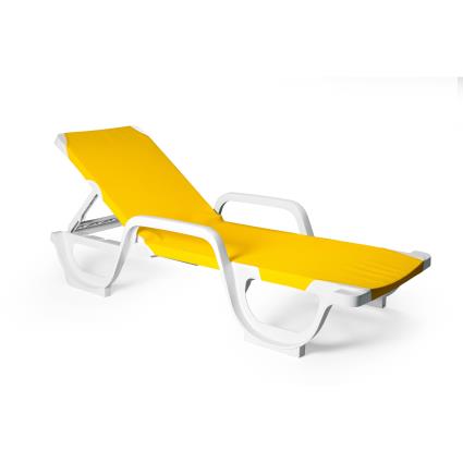 Espreguiçadeira de resina LENA AMARELO