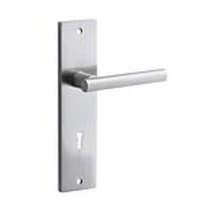 Puxador de porta placa LATÃO ESCOVADO