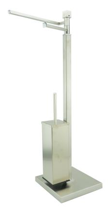 Piaçaba com porta-rolos SONIA INOX ESCOVADO