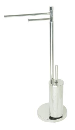 Piaçaba com porta-rolos MARA INOX POLIDO