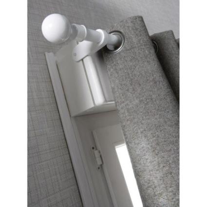 Kit 2 suportes de varão D25CM BRANCO ACETINADO