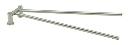 Toalheiro duplo giratório  BEJA 35 CM INOX ESCOVADO