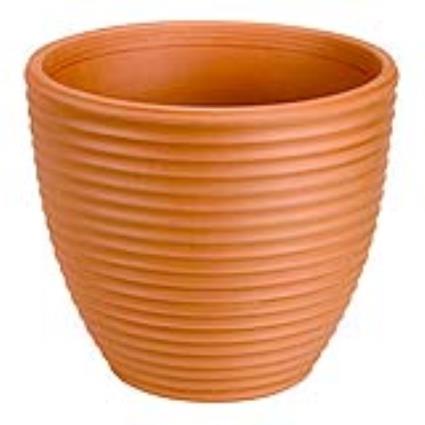 Vaso de barro ONDULADO 52CM TERRACOTA