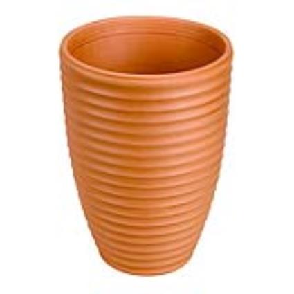 Vaso de barro CONE ONDULADO 60CM TERRACOTA
