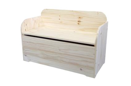 Baú de madeira PINHO CRU 84L 62X90X40CM