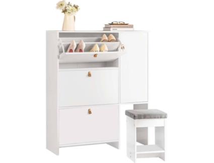Sapateira SOBUY (Branco - 95x30x113 cm)