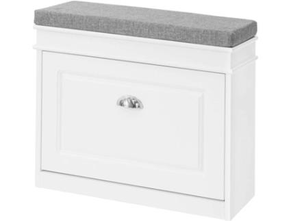 Sapateira SOBUY (Branco, Cinzento - 60x24x51 cm)