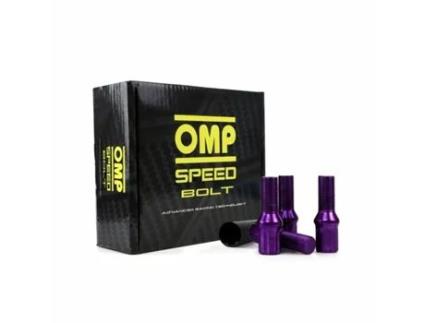 Set Porcas OMP 27 mm Violeta 20 uds M12 x 1,50