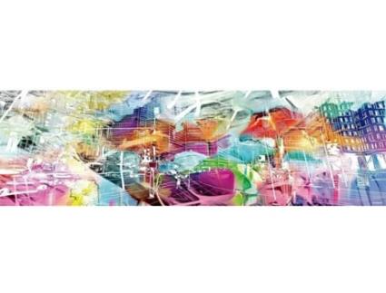 Cabeceira de Cama OEDIM Cidade Colorida (Multicolorido - 150x60 cm)