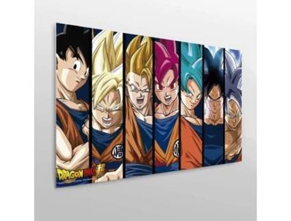 Quadro OEDIM Dragon Ball Super Fases do Goku (Multicolorido - 135x60 cm - PVC)