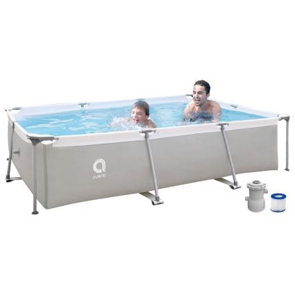 Avenli Piscinas Tubulares Frame Rectangular Pool Set 300gal Filter Pump+filter 300 x 207 x 65 cm