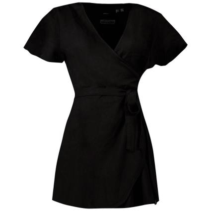 Superdry Vestido Vintage Mini Wrap M Black