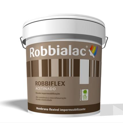 Tinta plástica de exterior acetinado ROBBIFLEX BRANCO 15L 