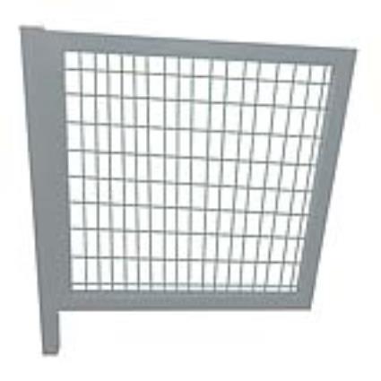 Portão residencial 150X100CM TUBO 6X6CM BRANCO