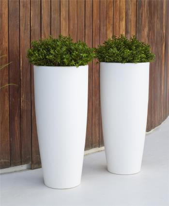 Vaso de resina BAMBU D40CM BRANCO