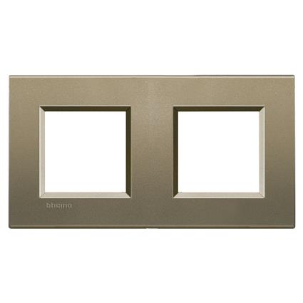 Espelho duplo para 4 módulos LIVING LIGHT CASTANHO