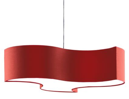 Candeeiro de teto suspenso PAMELA VERMELHO