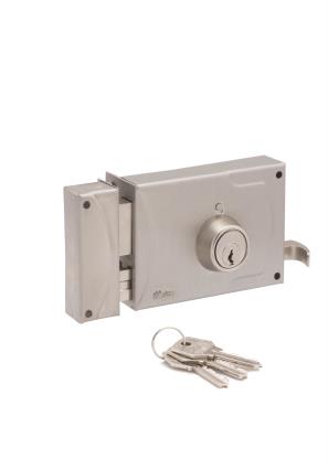 Fechadura de sobrepor INOX 65X120 ESQUERDA