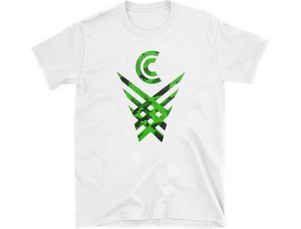 T-shirt para Homem CROSSOVER CULTURE Branco, Verde para Basquetebol (M)