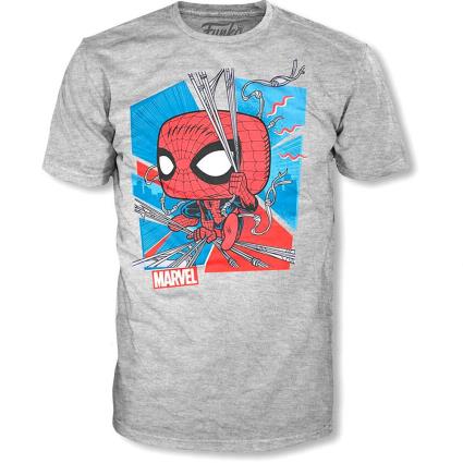 Funko Camiseta De Manga Curta Spiderman Marvel S Grey / Blue