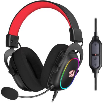 Redragon H510 Zeus X Auriculares Gaming con Microfono Flexible - Sonido 7.1 - Iluminacion RGB - Diadema Ajustable - Almohadillas