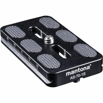 Mantona As-70-1s Quick Release Plate Preto