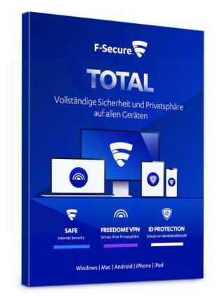 F-Secure Total Security & VPN 2021 10 aparelhos / 1 ano