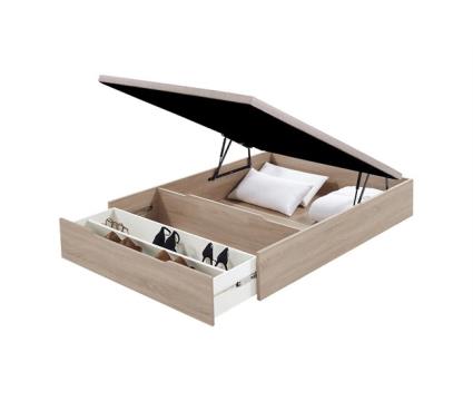 Base Flex Box Sapateira Branca 105X190 Roupeiro Horizontal - Cama com arrumação - Conforama