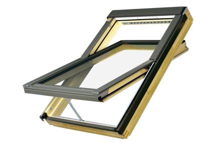 Janela de sótão elétrica  BASCULANTE MADEIRA FTP-VU3 114X140CM