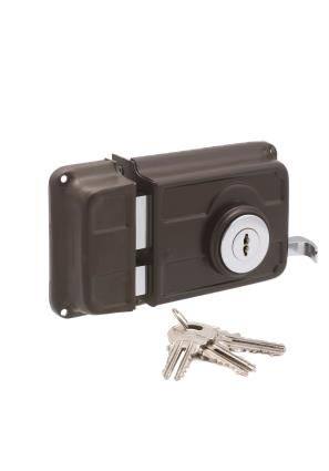 Fechadura de sobrepor LATÃO 65X120 ESQUERDA