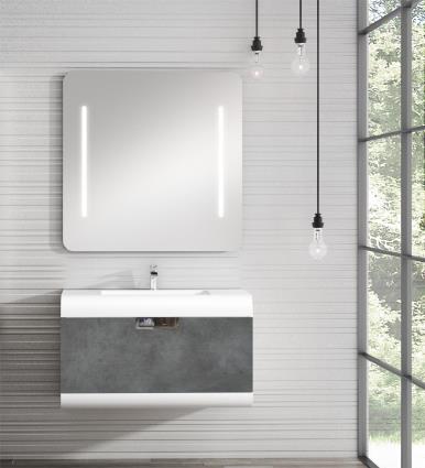 Móvel com lavatório CAPSUL CINZENTO 80