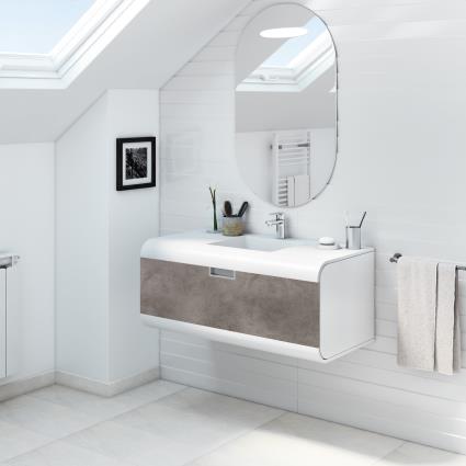 Móvel com lavatório CAPSUL CINZENTO 120CM