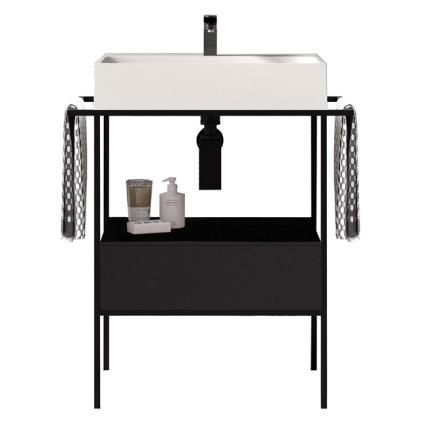 Móvel de casa de banho OUTLINE PRETO 110