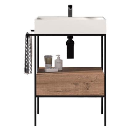 Móvel de casa de banho OUTLINE CASTANHO 100