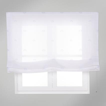 Estore japonês PLISSADO NUVENS AZUL