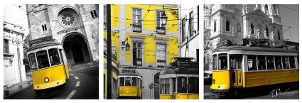 3 telas impressas LISBOA ELÉTRICO