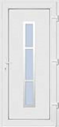Porta de entrada de PVC ALABAMA 98X208CM BRANCA ESQUERDA