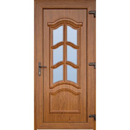 Porta de entrada de PVC KORKIZA 98X208CM CARVALHO DIREITA