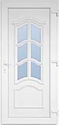 Porta de entrada de PVC KORKIZA 98X208CM BRANCA ESQUERDA