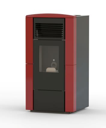 Salamandra a pellets DARIA CERAMICA BORDEAUX 8.8KW