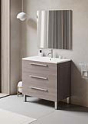 Móvel de casa de banho MADRID CARVALHO CINZENTO 90