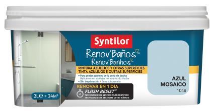 Esmalte para azulejos acetinado CASA DE BANHO AZUL MOSAI 2L 