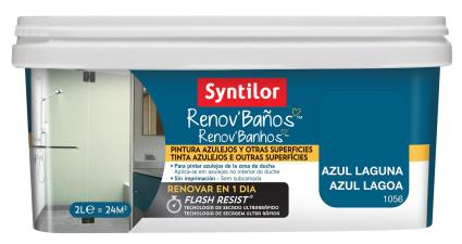 Esmalte para azulejos acetinado CASA DE BANHO AZUL LAGOA 2L 