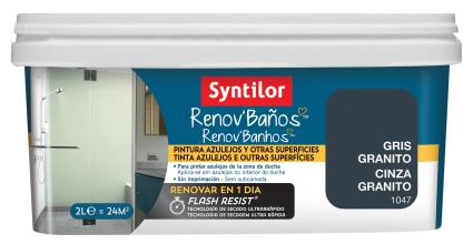 Esmalte para azulejos acetinado CASA DE BANHO CINZA GRANITO 2L 