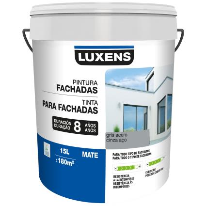 Tinta exterior  MATE 8 ANOS 15L CINZENTO AÇO