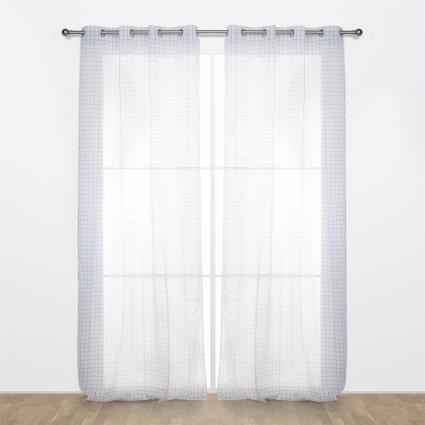 Cortinado QUADRADOS CINZA 5 140X270CM