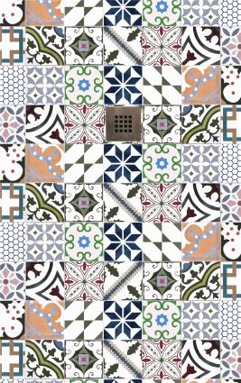 Base de duche IMAGE PATCHWORK COLOR 140X90 CM