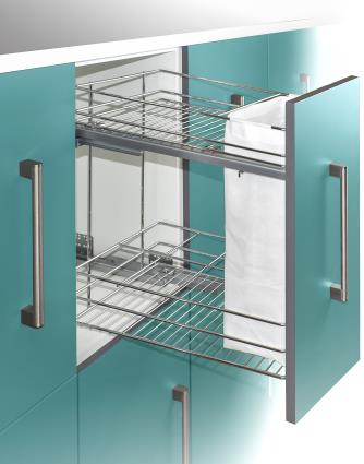 Extraível SACO CROMADO PARA MOVEL 35 COM AMORTECEDOR