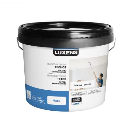Tinta de interior para tetos  MATE 4L BRANCO